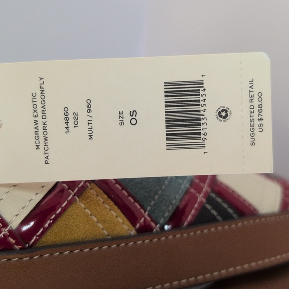 Tory Burch McGraw Patchwork Dragonfly Bag NWT - Picture 8 of 14